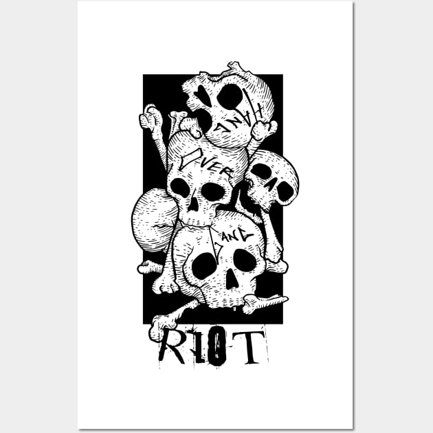 RIOT SKULL AND BONES. Wall Art by Mey X Prints